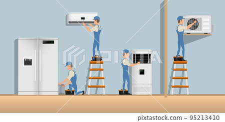 Set of HVAC service character design illustration vector eps format , suitable for your design needs, logo, illustration, animation, etc. Set of HVAC service character design illustration vector eps format , suitable for your design needs, logo, illustration, animation, etc. 95213410