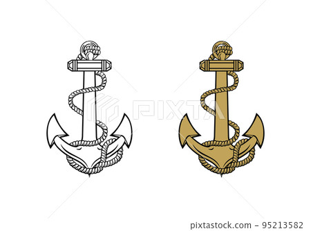 United State Marine Corps Anchor ega design illustration vector eps format , suitable for your design needs, logo, illustration, animation, etc. 95213582
