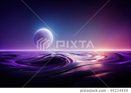 Colorful abstract background with waves art pattern 95214459