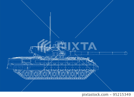 Tank. Vector rendering of 3d 95215349