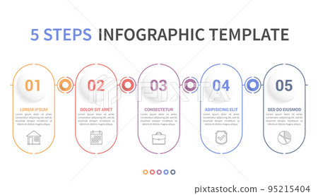 Infographic Template with 5 Steps 95215404