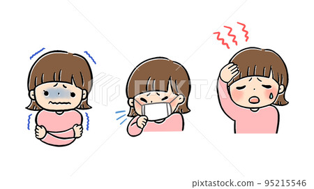 一個孩子感冒了的插圖集 95215546