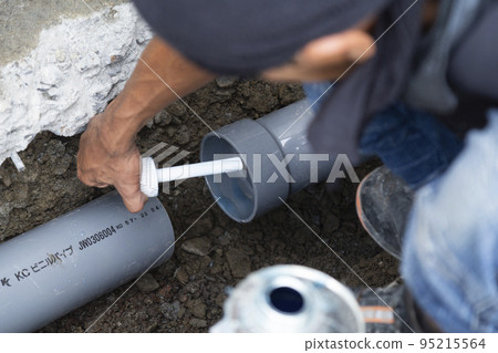 Drainage piping work 95215564