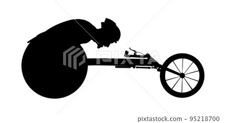 disabled athlete in racing wheelchair disabled athlete in racing wheelchair 95218700