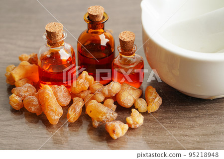 Frankincense or olibanum aromatic resin used in incense and perfumes. 95218948
