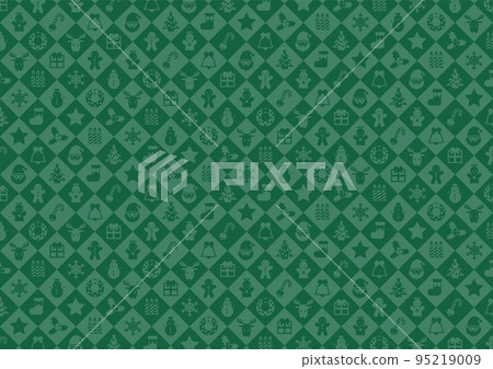 Christmas pattern background illustration: green 95219009