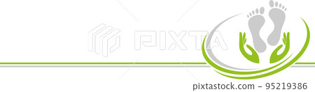 Feet, pedicure, foot massage, logo, background Feet, pedicure, foot massage, logo, background 95219386