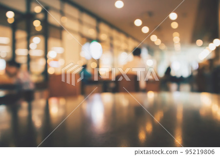 Restaurant cafe or coffee shop interior with people abstract defocused blur background 95219806