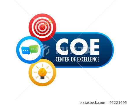 COE - Center of Excellence. Business concept. Vector stock illustration. 95221695