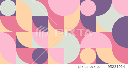 Abstract pattern with simple geometric figures. 95221914