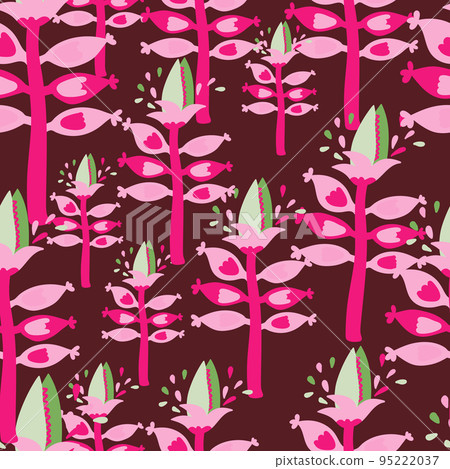 Venus flytrap flower seamless pattern. Contemporary botanical floral ornament. Strange plants endless wallpaper. Venus flytrap flower seamless pattern. Contemporary botanical floral ornament. Strange plants endless wallpaper. 95222037