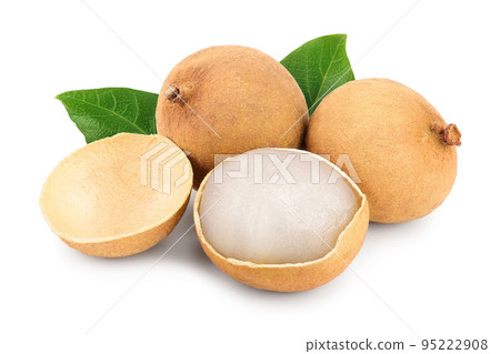 Fresh longan fruit isolated on white background 95222908