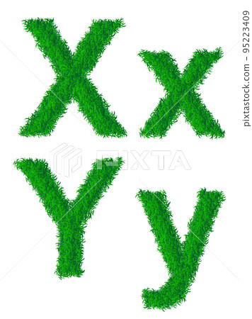 Green grass alphabet 95223409
