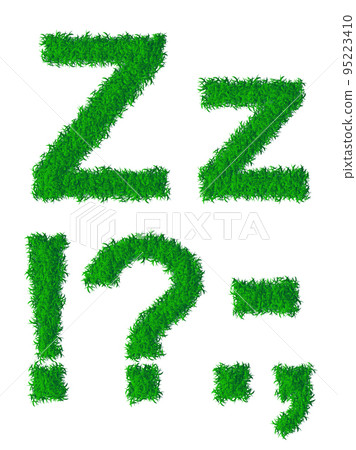 Green grass alphabet 95223410