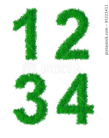 Green grass alphabet 95223411