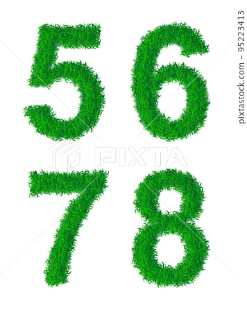 Green grass alphabet 95223413