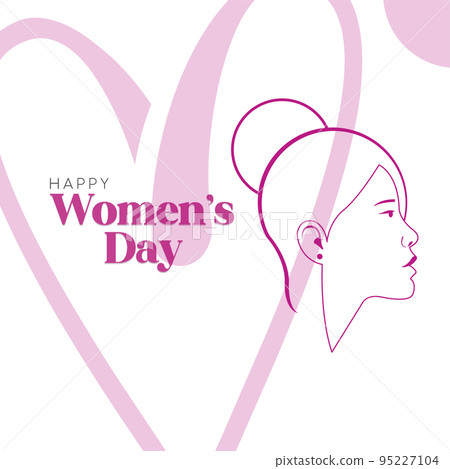 Colored happy women day poster Vector Colored happy women day poster Vector 95227104