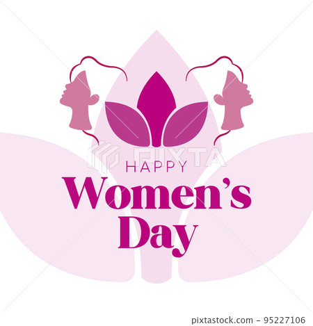 Colored happy women day poster Vector Colored happy women day poster Vector 95227106