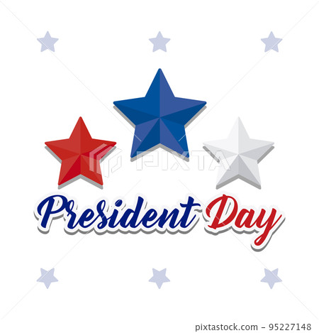 Colored president day poster Vector 95227148