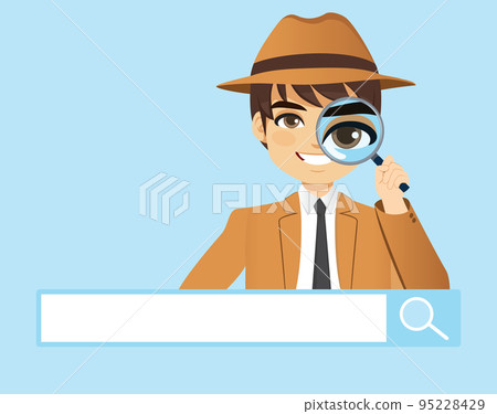 Male Detective Searching On Web 95228429