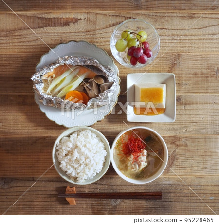 錫箔蒸三文魚套餐 95228465