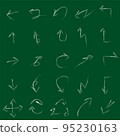 Various vector shapes hand-drawn on white. 95230163