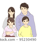 Smiling family photo style illustration 95230490