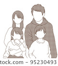 Smiling family photo style illustration (simple) 95230493