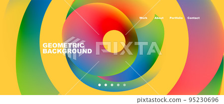 Liquid fluid shapes with flowin gradients abstract backgrounds. Vector illustration for wallpaper, banner, background, leaflet, catalog, cover, flyer 95230696