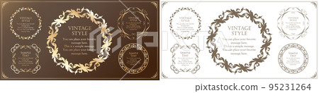 Fashionable frame. Design template. A set of gorgeous foreheads. Fashionable frame. Design template. A set of gorgeous foreheads. 95231264