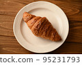 Croissant table background diagonal 95231793