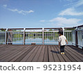 Taking a walk with children on holidays 95231954