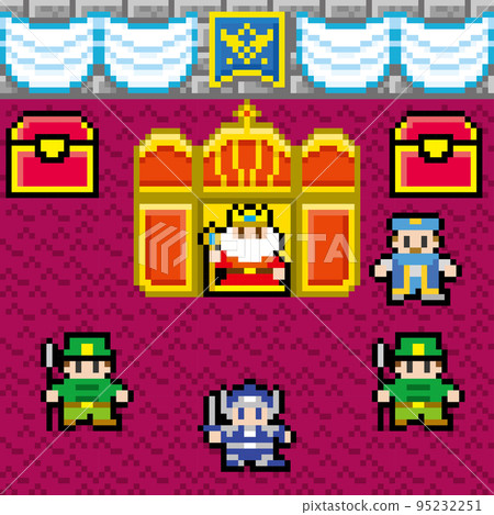 RPG風格像素藝術城堡小屏 95232251