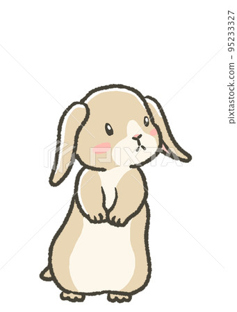 一隻兔子站立的插圖 一隻兔子站立的插圖 95233327