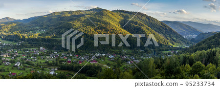 Carpathian rural landscape, Hutsulshchyna National Park, Ukraine 95233734