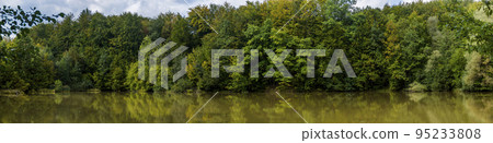 lake in the Carpathian forest, Hutsulshchyna National Park, Ukraine 95233808