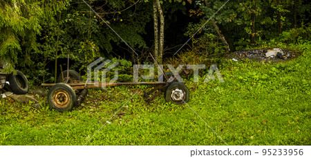 a rustic iron cart a rustic iron cart 95233956