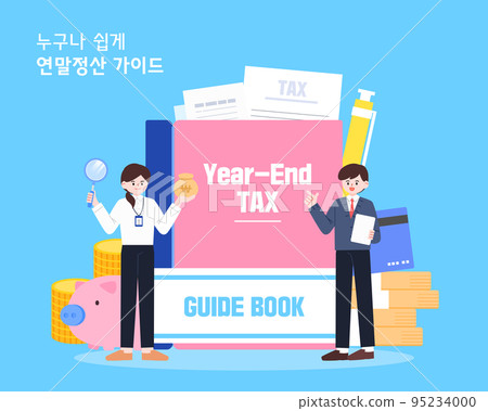 Year-end tax settlement person illustration 03 Year-end tax settlement person illustration 03 95234000