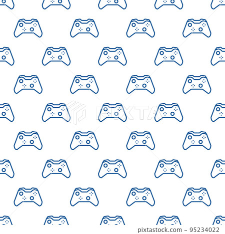Gamepad vector outline geometric seamless pattern Gamepad vector outline geometric seamless pattern 95234022