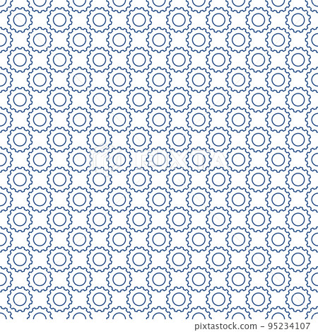 Cog Wheel vector thin line seamless pattern Cog Wheel vector thin line seamless pattern 95234107