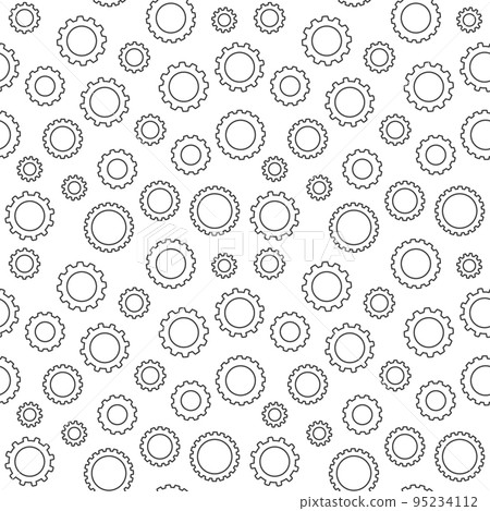 Seamless Gear Wheel vector concept pattern 95234112