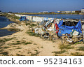 a wild dirty camping, Azov sea, Ukraine 95234163