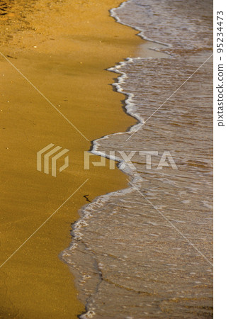 close-up a sea beach, Azov sea, Ukraine 95234473