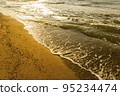 close-up a sea beach, Azov sea, Ukraine 95234474