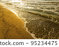close-up a sea beach, Azov sea, Ukraine 95234475