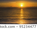 sunrise over the sea, Azov sea, Ukraine 95234477
