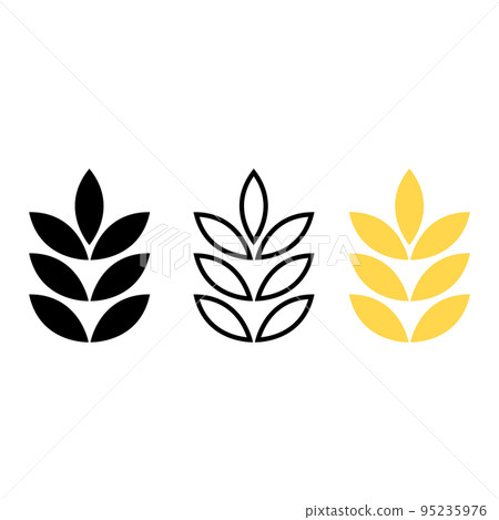 wheat icon illustration 95235976