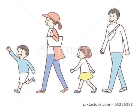Walking family Walking family 95236388