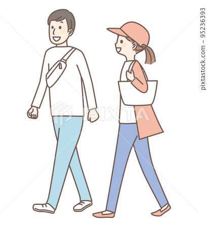 走路的夫婦 95236393