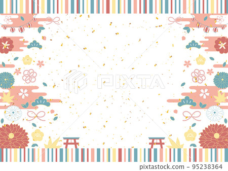 Cute Japanese style New Year's background Cute Japanese style New Year's background 95238364